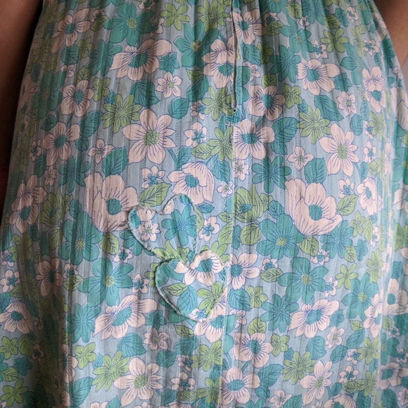 1940’s Floral Sea Foam Green A-Line Dress - Picture 5 of 7